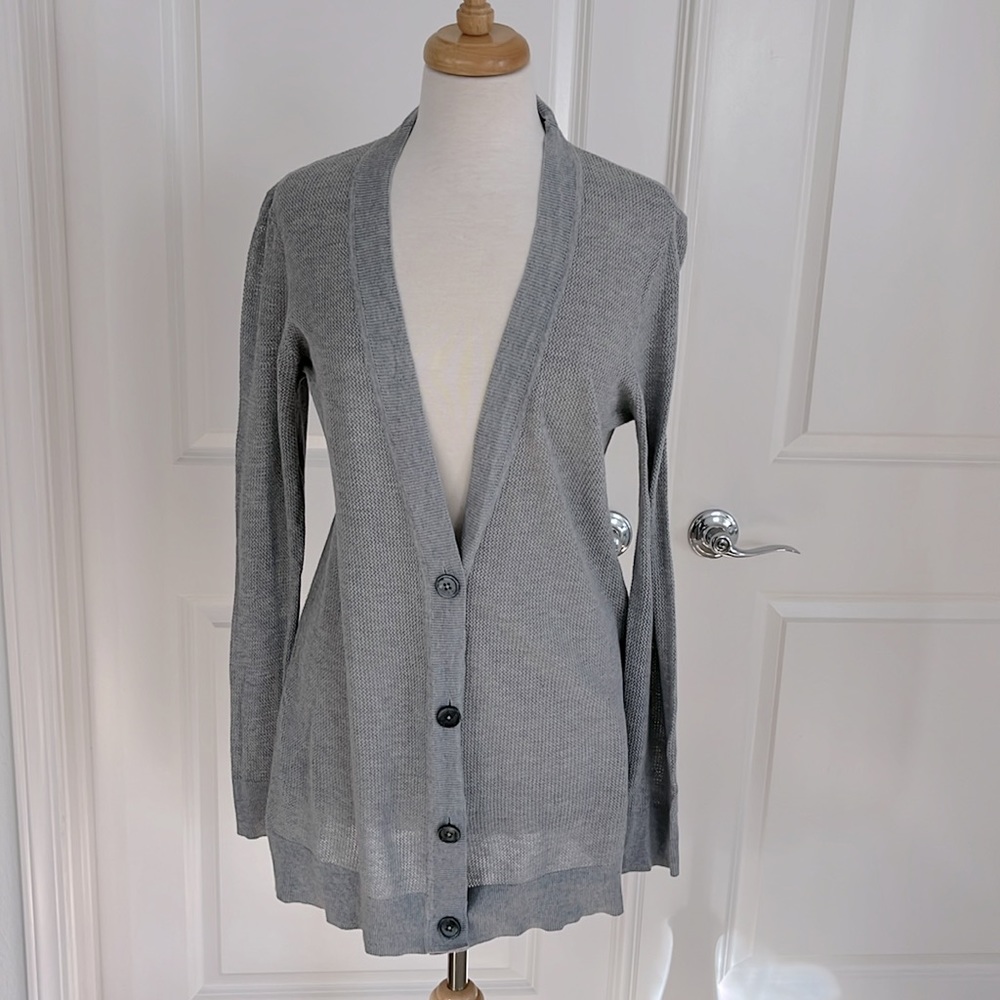 Adriano Goldschmied Gray Cotton and cashmere Cardigan Size Medium